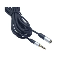 Dtech 3.5mm Male to Female, 2 Meter, Black Audio Cable 